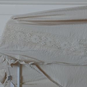 Reitmans off white lenzing long sleeves summer blouse top shirt